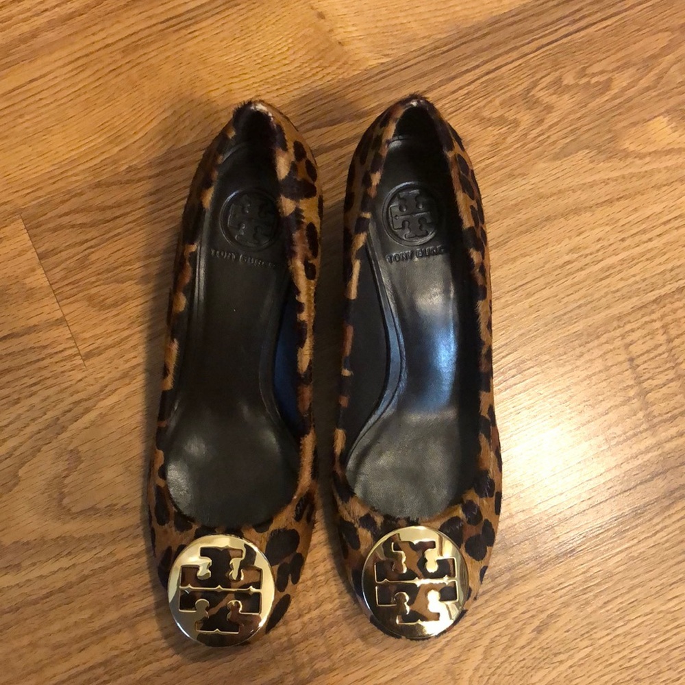 Tory Burch Leopard Print Wedges